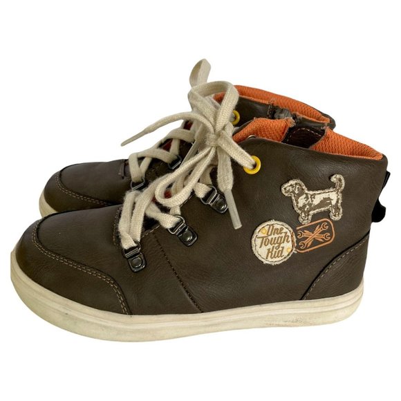 OshKosh Boys Shoes 11 One Tough Kid Dog Brown Fall - Picture 4 of 8